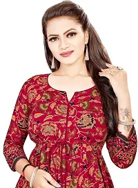 Stylish Maroon Printed Viscose Rayon Gown For Women-thumb3