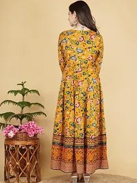 Stylish Yellow Printed Viscose Rayon Gown For Women-thumb1