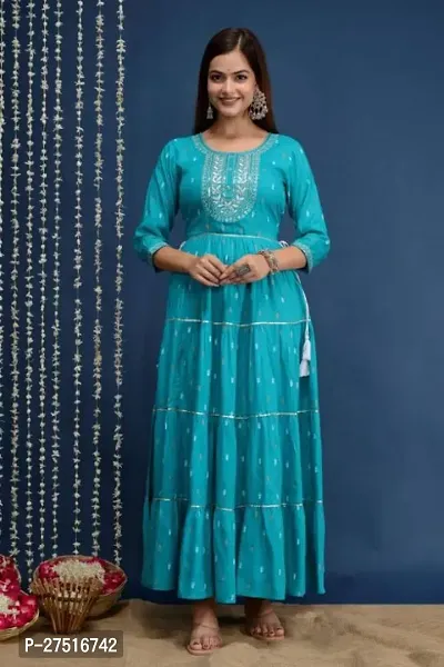 Fancy Rayon Ethnic Gown For Women