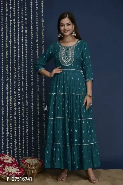 Fancy Rayon Ethnic Gown For Women-thumb4