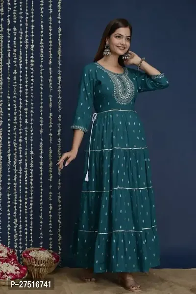 Fancy Rayon Ethnic Gown For Women-thumb2