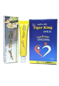 Ayurvedic Tiger King Massage Cream With spray 5g Each { Combo Pack }-thumb2