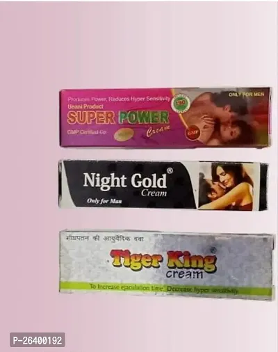 Tiger King Cream Night Gold Cream Super Power Tube For Men5gm Each { Pack of 3 }-thumb3