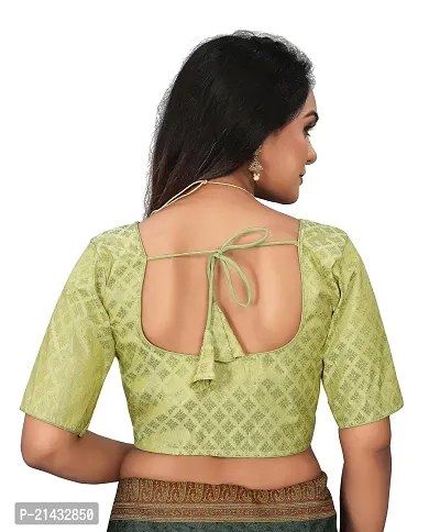 RAMBHAU-Neck Designer Jacquard Radymade Short Sleeves Women Blouse for Traditional Look-thumb2