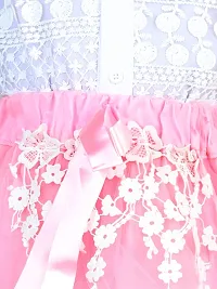 Pink frill skirt with chickenkari white top-thumb1