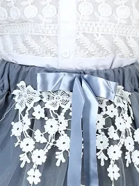 grey frill skirt with chickenkari white top-thumb4