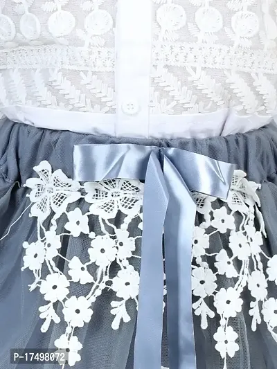 grey frill skirt with chickenkari white top-thumb5