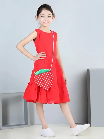 dress with strawberry print bag