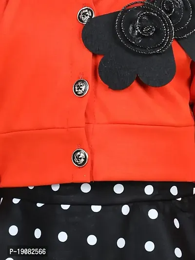 girls polka dot dress with designer cotton coat jacket-thumb2