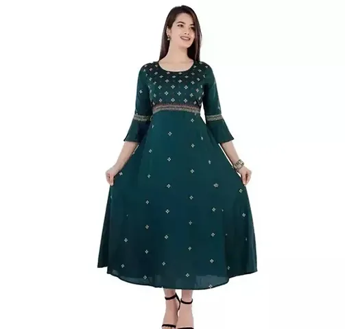 Trendy Beautiful Rayon Anarkali Kurti