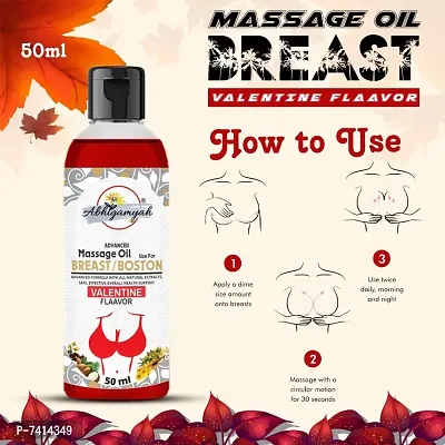 Abhigamyah Breast massage oil helps in growth/firming/tightening/ bust36 natural Women (50 ml) Pack Of -2-thumb2