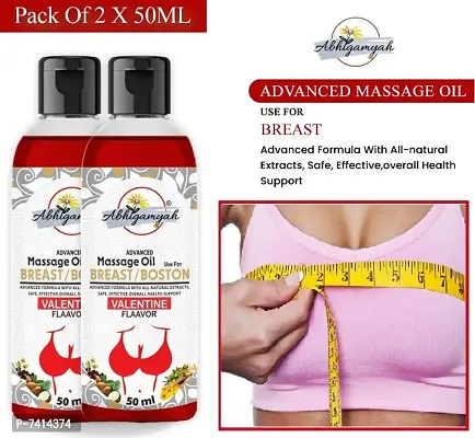 Abhigamyah Breast massage oil helps in growth/firming/tightening/ bust36 natural Women (50 ml) Pack Of -2-thumb0