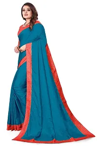 Khodal Krupa Women's Silk Saree With Unstitched Blouse Pices (Ruhani PetrolGreen)-thumb4