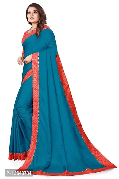 Khodal Krupa Women's Silk Saree With Unstitched Blouse Pices (Ruhani PetrolGreen)-thumb5