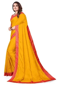 Khodal Krupa Women's Silk Saree With Unstitched Blouse Pices (Ruhani Yellow)-thumb3