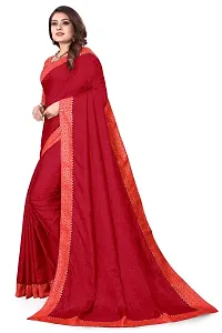 Khodal Krupa Women's Silk Saree With Unstitched Blouse Pices (Ruhani Maaroon)-thumb3