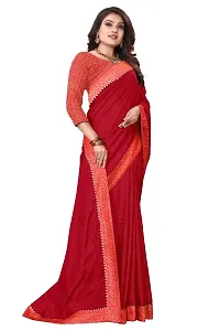 Khodal Krupa Women's Silk Saree With Unstitched Blouse Pices (Ruhani Maaroon)-thumb2