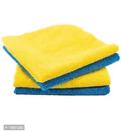 Multipurpose Microfiber Cloth for Car Cleaning, Polishing, Glass Towel 40 x 40cm Wet and Dry Microfiber Cleaning Cloth  (4 pcs multicolor)-thumb0
