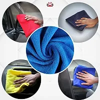 Multipurpose Microfiber Cloth for Car Cleaning, Polishing, Glass Towel 40 x 40cm Wet and Dry Microfiber Cleaning Cloth  (4 pcs multicolor)-thumb3