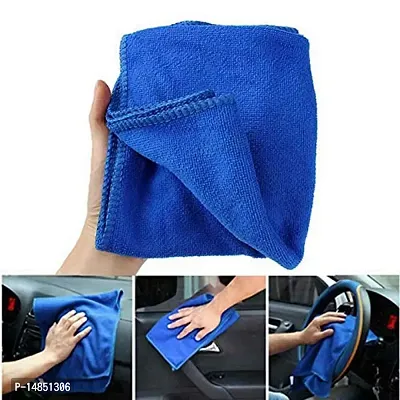 Best Multicolor Multipurpose Microfiber Cloth for Car Cleaning, Polishing, Glass Towel 40 x 40cm Wet and Dry Microfiber Cleaning Cloth  (4 Units)-thumb4