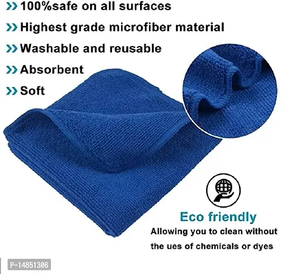 Best Multicolor Multipurpose Microfiber Cloth for Car Cleaning, Polishing, Glass Towel 40 x 40cm Wet and Dry Microfiber Cleaning Cloth  (4 Units)-thumb3