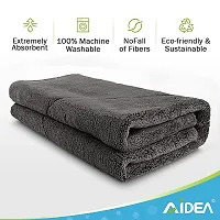 Premium Gray Multipurpose Microfiber Cloth for Car Cleaning, Polishing, Glass Towel 40 x 40cm Wet and Dry Microfiber Cleaning Cloth  (3 Units)-thumb4