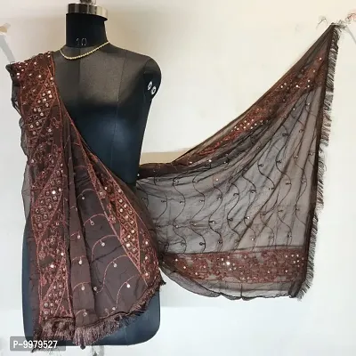 Classic Chiffon Mirror Work Dupattas for Women