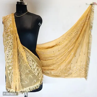 Classic Chiffon Mirror Work Dupattas for Women