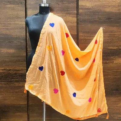 Stylish Cotton Blend Solid Dupatta for Women