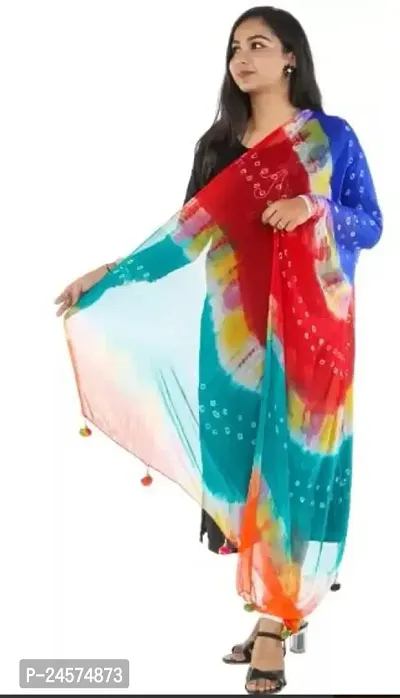 Fancy Chiffon Multicolor Bandhani Dupatta-thumb3