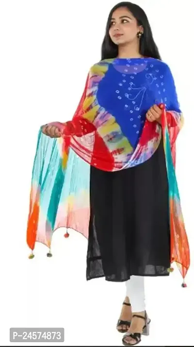 Fancy Chiffon Multicolor Bandhani Dupatta-thumb4