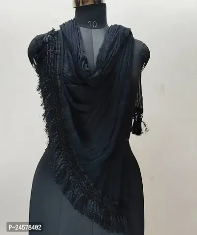 Chiffon Solid Dupatta With Fancy Lace-thumb5