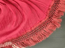 Chiffon Solid Dupatta With Fancy Lace-thumb2