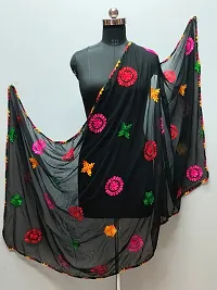 Women's Indian Phulkari  Embroided Dupatta-thumb2