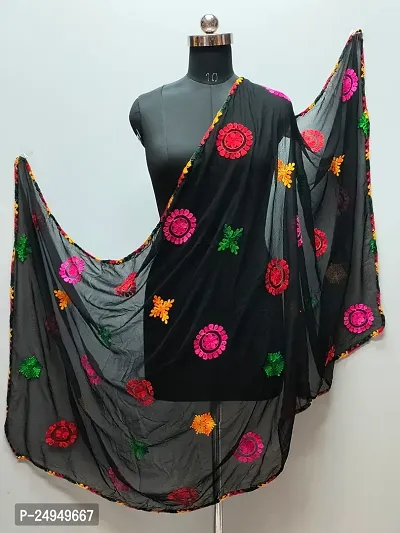 Women's Indian Phulkari  Embroided Dupatta-thumb3