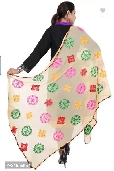 Women's Indian Phulkari  Embroided Dupatta-thumb2