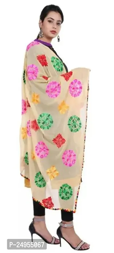 Women's Indian Phulkari  Embroided Dupatta-thumb4