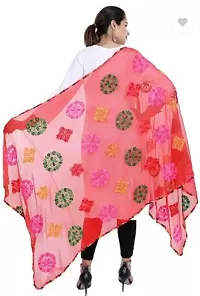 Women's Indian Phulkari  Embroided Dupatta-thumb1