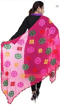 Women's Indian Phulkari  Embroided Dupatta-thumb1