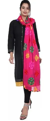 Women's Indian Phulkari  Embroided Dupatta-thumb2