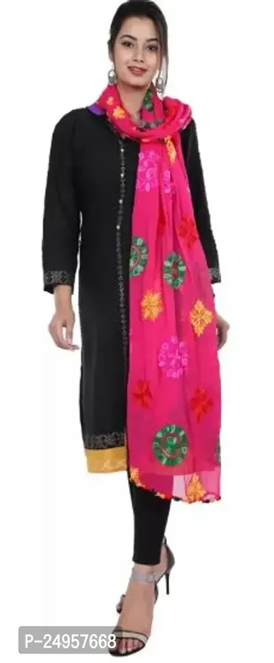 Women's Indian Phulkari  Embroided Dupatta-thumb3