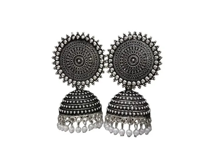 plated jhumka earrings for women and girls Indian traditional