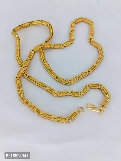 One Gram gold Plated Chain Jewellery for Women,  22 To 24 inches Gold-plated Plated Brass Chain-thumb3