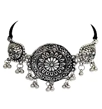 Trendy Oxidised Jewellery Set For Women Latest Choker Necklace Antique Jewellery Set-thumb2
