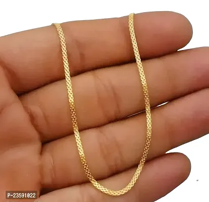 Gold Chain For Womens One Gram Gold Plated Chain Necklace Elegant Neck Chain For Ladies-thumb0