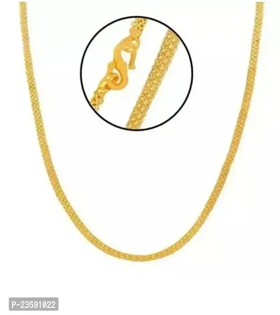 Gold Chain For Womens One Gram Gold Plated Chain Necklace Elegant Neck Chain For Ladies-thumb2