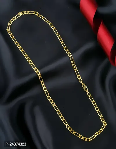 Trendy One Gram Gold Plated Chain For Men Stylish Golden Chain For Boys 24 Inch Chain For Gents-thumb3