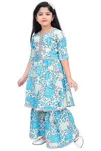 Alluring Blue Georgette Self Pattern Stitched Salwar Suit Set For Girls-thumb3