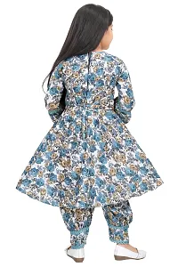 Alluring Blue Georgette Self Pattern Stitched Salwar Suit Set For Girls-thumb1