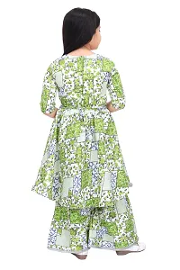 Alluring Green Georgette Self Pattern Stitched Salwar Suit Set For Girls-thumb1